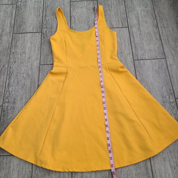 H&M Divided women's mustard yellow ribbed sleeveless dress size 6 - Picture 3 of 8